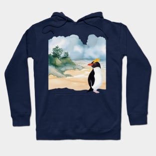 Crested Penguin's Beach Hoodie